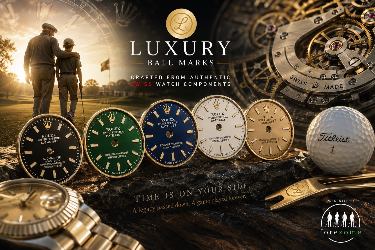 Luxury Golf Ball Markers That Give You an Edge and Remind You Time Is on Your Side